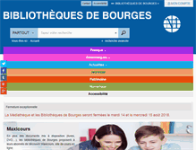Tablet Screenshot of mediatheque-bourges.fr
